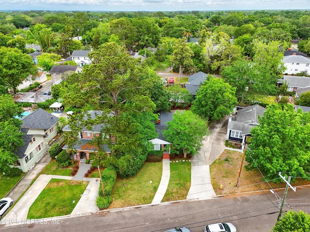 birds eye view of property with a residential view
