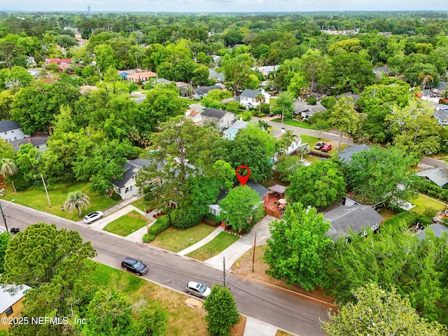 aerial view with a residential view