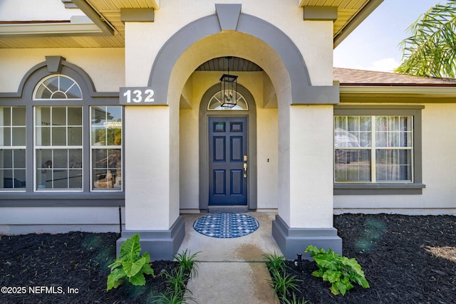 132 Summerhill Cir, Saint Augustine, FL 32086 - entrance to property with stucco siding