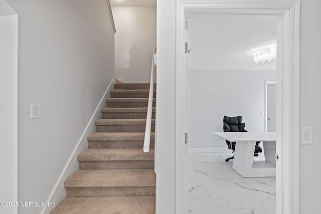 132 Summerhill Cir, Saint Augustine, FL 32086 - stairway with marble finish floors