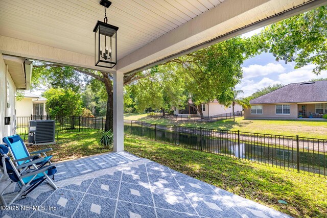 132 Summerhill Cir, Saint Augustine, FL 32086 - view of patio featuring a water view