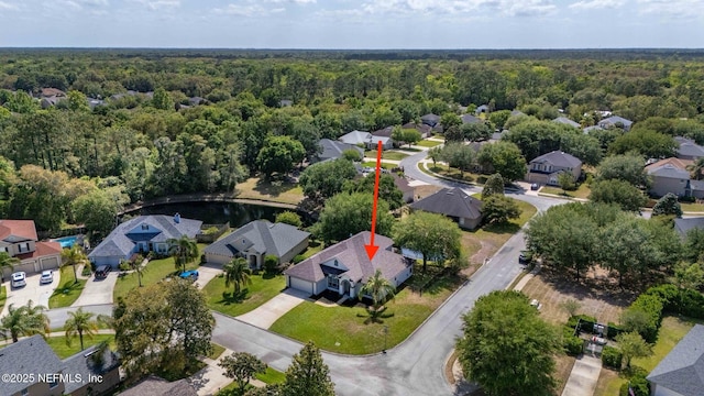 132 Summerhill Cir, Saint Augustine, FL 32086 - aerial view of property's location featuring a heavily wooded area and nearby suburban area