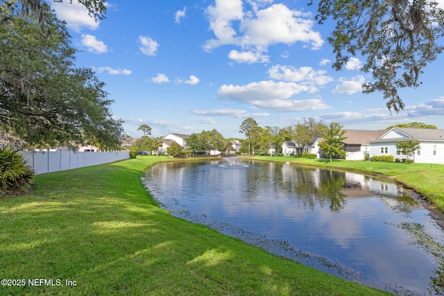 1553 Coastal Oaks Cir, Fernandina Beach, FL 32034 - property view of water with fence and a residential view