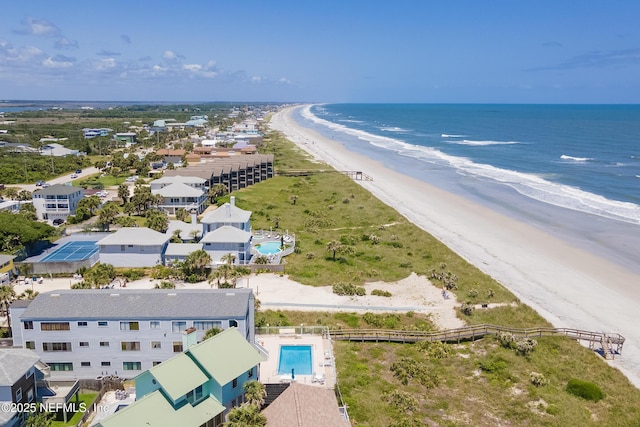 2900 Coastal Hwy # 1, Saint Augustine, FL 32084 - drone / aerial view featuring a water view and a view of the beach