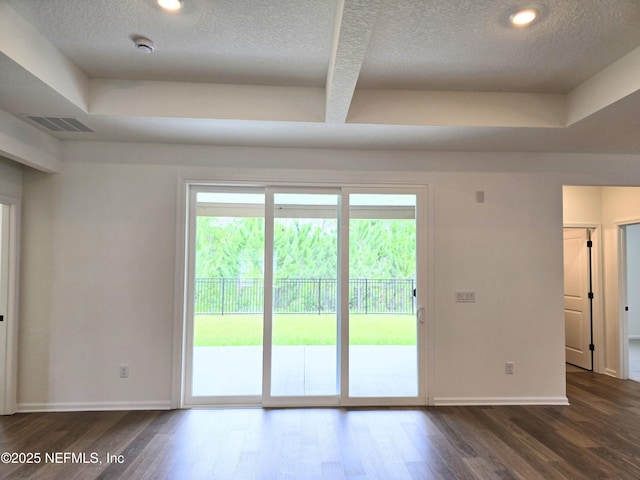 3267 Pipers Way, Green Cove Springs, FL 32043 - unfurnished room featuring dark wood finished floors, baseboards, a textured ceiling, a smoke detector, and recessed lighting