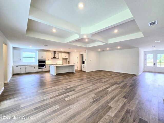 3267 Pipers Way, Green Cove Springs, FL 32043 - unfurnished living room with baseboards, recessed lighting, wood finished floors, and french doors