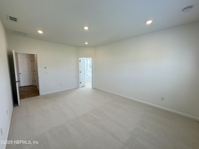 2672 Charmer Ct, Green Cove Springs, FL 32043 - empty room with recessed lighting, visible vents, and light carpet