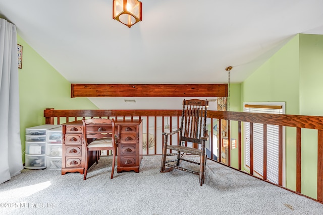 4030 Tyndel Creek Pl, Jacksonville, FL 32223 - living area with carpet floors and beam ceiling