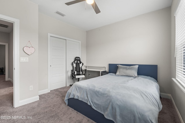 201 Bridgeton St, Saint Johns, FL 32259 - bedroom with a closet, baseboards, carpet flooring, and visible vents