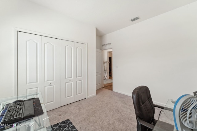 120 Oakleaf Way, Palm Coast, FL 32137 - office with carpet floors, baseboards, and visible vents