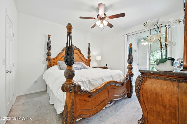 150 Veracruz Dr Unit 537, Ponte Vedra Beach, FL 32082 - carpeted bedroom featuring baseboards and ceiling fan
