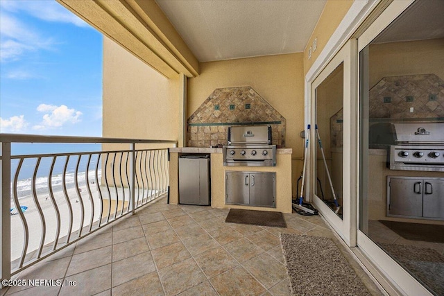 balcony with grilling area and area for grilling