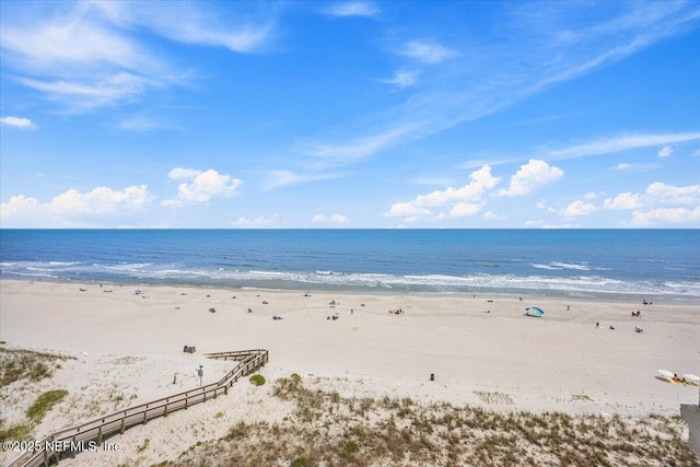 water view featuring local beach