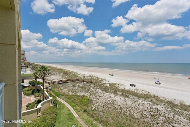 water view featuring local beach
