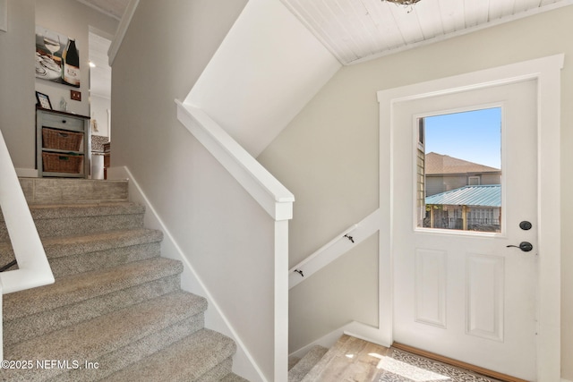 view of stairway