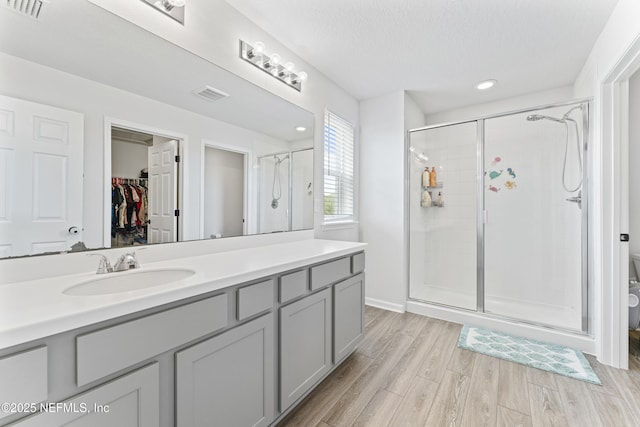 513 Sandstone Dr, Saint Augustine, FL 32086 - full bathroom with visible vents and a shower stall