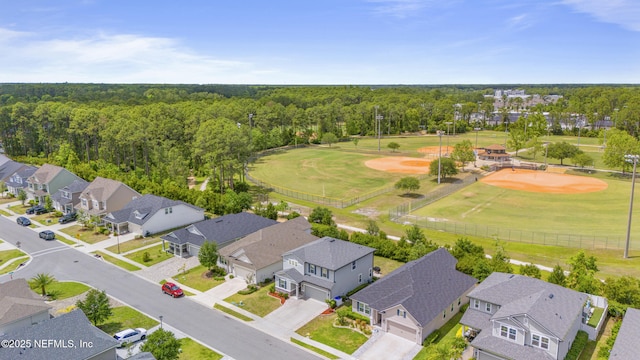 513 Sandstone Dr, Saint Augustine, FL 32086 - bird's eye view with a wooded view and a residential view