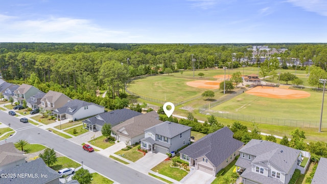 513 Sandstone Dr, Saint Augustine, FL 32086 - bird's eye view featuring a residential view and a forest view