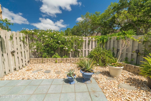 view of patio / terrace featuring a fenced backyard