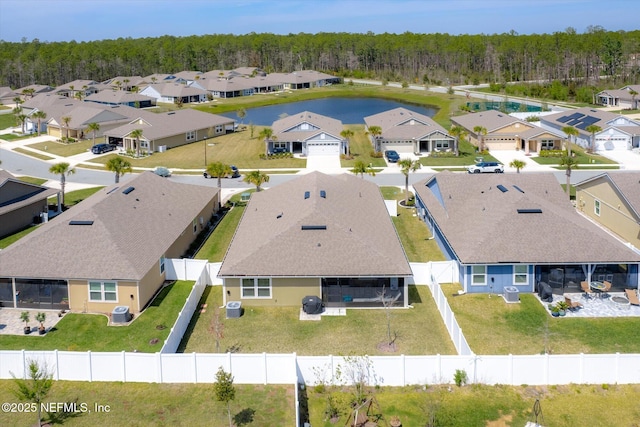 53 Dovetail Cir, Saint Augustine, FL 32095 - bird's eye view with a water view, a residential view, and a wooded view