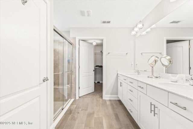 53 Dovetail Cir, Saint Augustine, FL 32095 - full bathroom with a sink, a shower stall, and visible vents