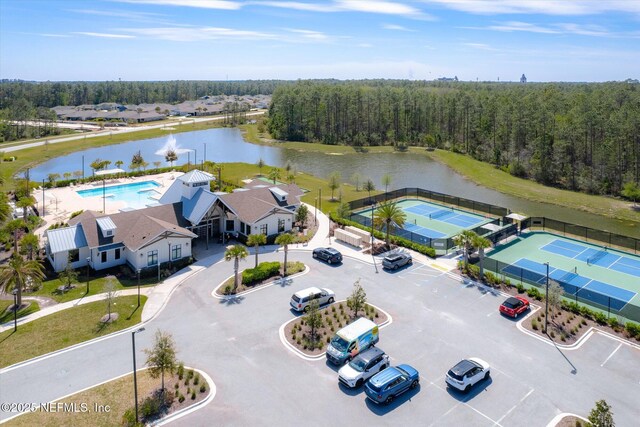 53 Dovetail Cir, Saint Augustine, FL 32095 - bird's eye view with a view of trees and a water view