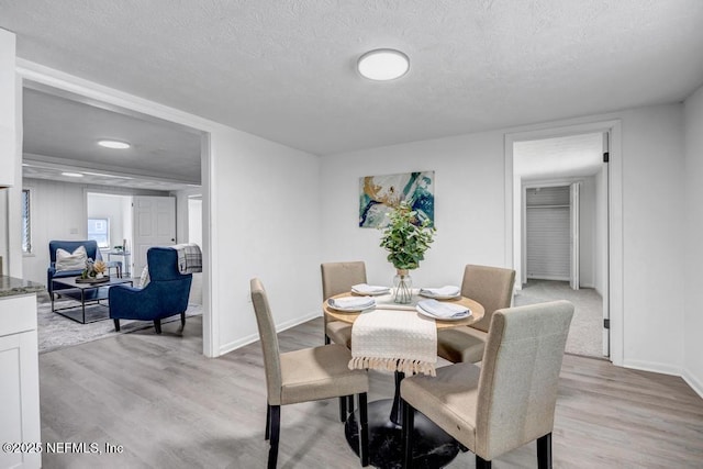 1059 Little Ruth Rd, Green Cove Springs, FL 32043 - dining room featuring baseboards, light wood-style flooring, and a textured ceiling