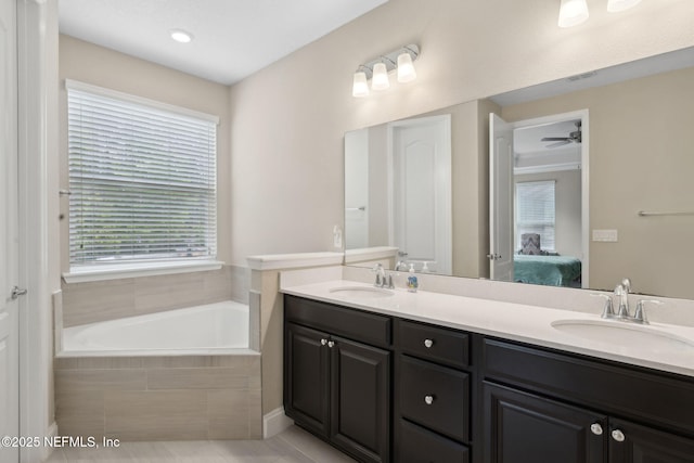 149 San Telmo Ct, Saint Augustine, FL 32095 - bathroom with connected bathroom, a healthy amount of sunlight, and a sink