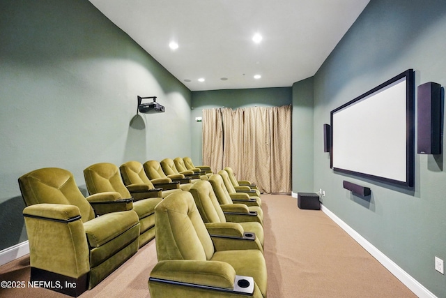 705 Boardwalk Dr Unit 411, Ponte Vedra Beach, FL 32082 - home theater room with baseboards, recessed lighting, and carpet floors