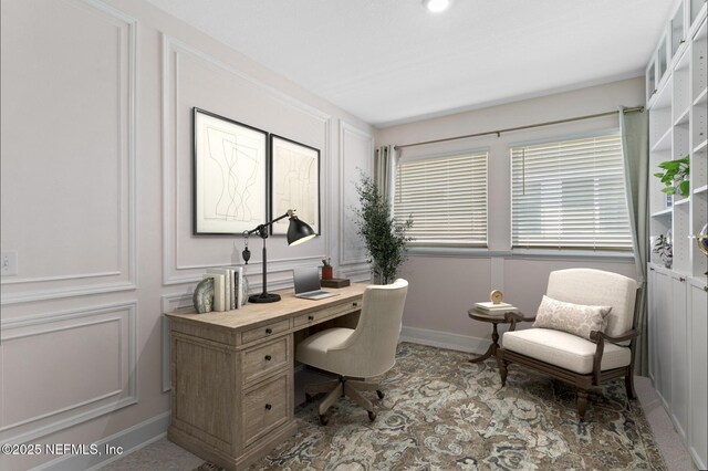 office with baseboards