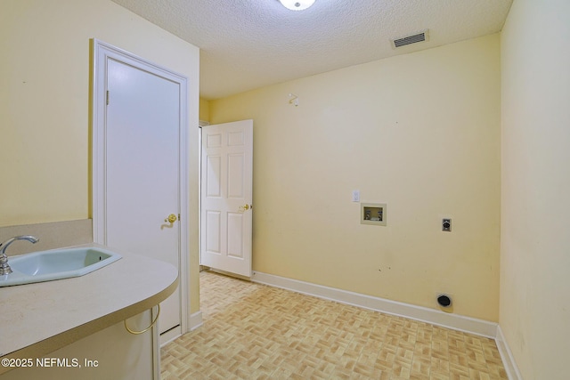 3666 Cypress Point Ct, Green Cove Springs, FL 32043 - laundry area with electric dryer hookup, hookup for a washing machine, and a textured ceiling