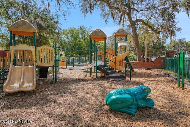 community playground featuring fence