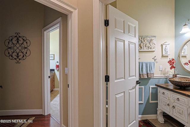 3593 Long Cove Ct, Green Cove Springs, FL 32043 - bathroom featuring vanity and wood finished floors
