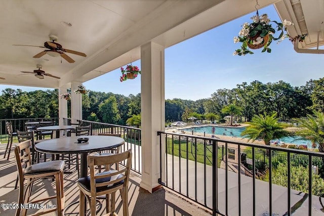 3593 Long Cove Ct, Green Cove Springs, FL 32043 - balcony with a ceiling fan