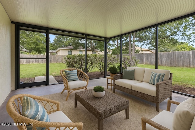 12394 Glenn Hollow Dr, Jacksonville, FL 32226 - sunroom featuring an outdoor living space and plenty of natural light