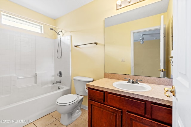 766 Candlebark Dr, Jacksonville, FL 32225 - full bath featuring tile patterned flooring, toilet, vanity, and shower / bathtub combination