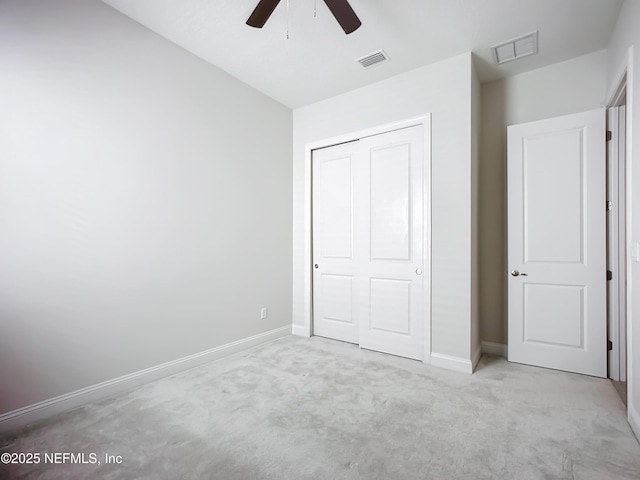 232 Caiden Dr, Ponte Vedra, FL 32081 - unfurnished bedroom with visible vents, light carpet, and a closet