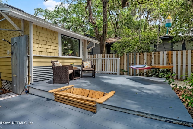 2720 Apache Ave, Jacksonville, FL 32210 - wooden terrace featuring fence
