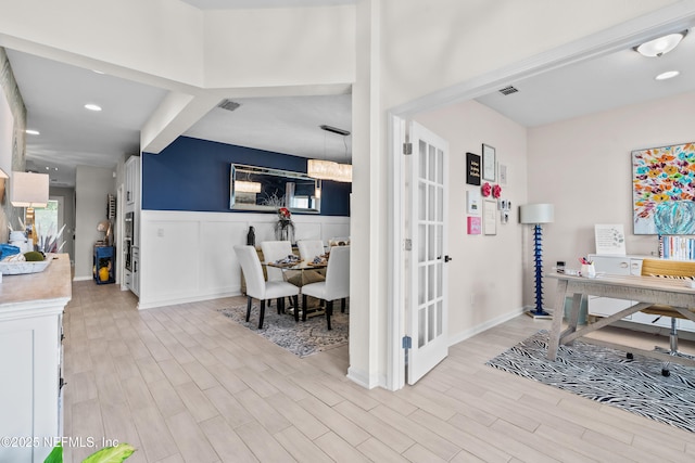 49 Golden Fern Dr, Saint Augustine, FL 32092 - interior space with recessed lighting, light wood-style flooring, and visible vents