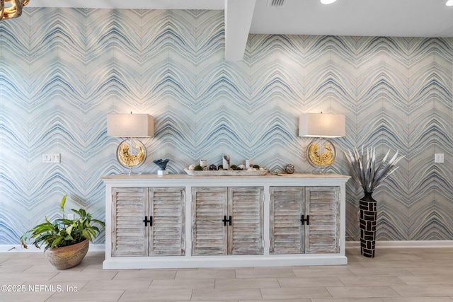 49 Golden Fern Dr, Saint Augustine, FL 32092 - details with baseboards and wallpapered walls