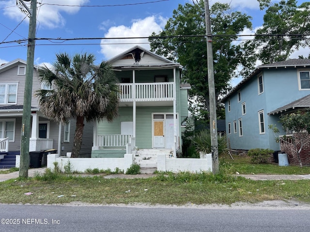 2024 N Davis St, Jacksonville, FL 32209 - view of front of house with a porch and a balcony