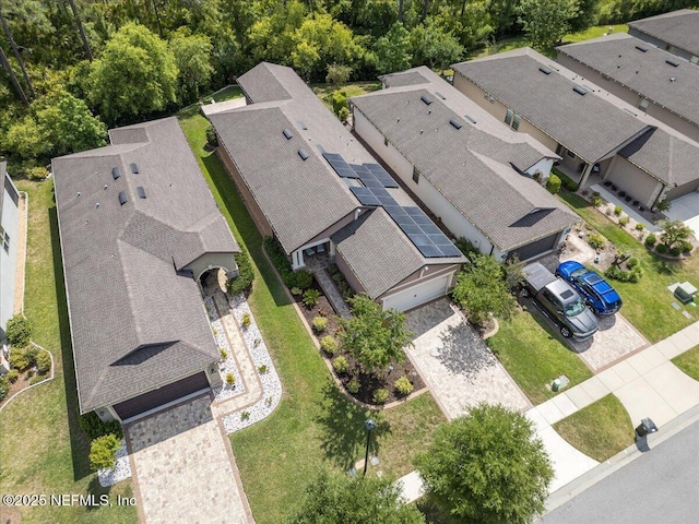 aerial view featuring a residential view