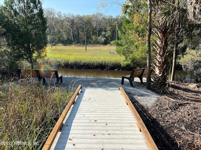 view of dock