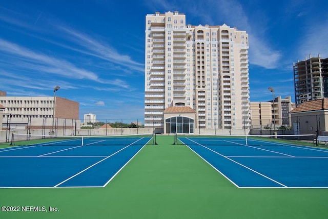 400 E Bay St Unit 1610-1611, Jacksonville, FL 32202 - view of tennis court with fence and community basketball court