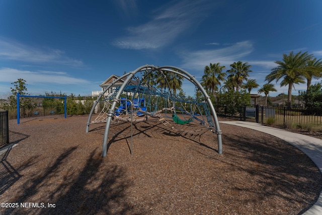 community playground with fence