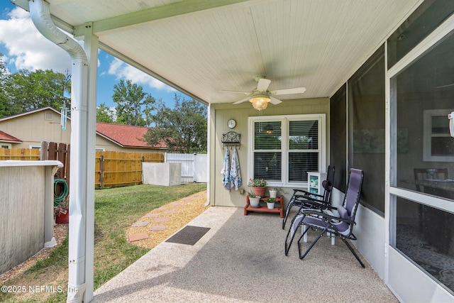 5914 Orchard Pond Dr, Fleming Island, FL 32003 - view of patio featuring a ceiling fan