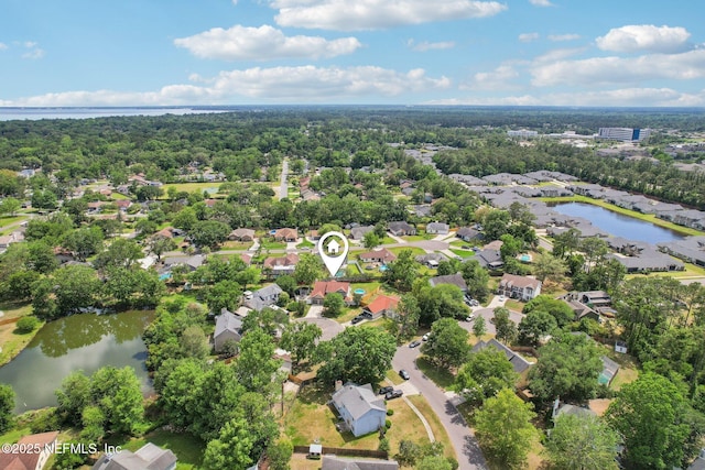 5914 Orchard Pond Dr, Fleming Island, FL 32003 - aerial view of residential area featuring a large body of water