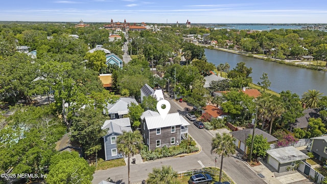 120 Washington St, Saint Augustine, FL 32084 - bird's eye view with a water view and a residential view