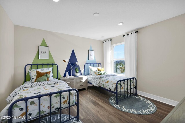 568 Blind Oak Cir, Saint Augustine, FL 32095 - bedroom with baseboards, recessed lighting, and wood finished floors