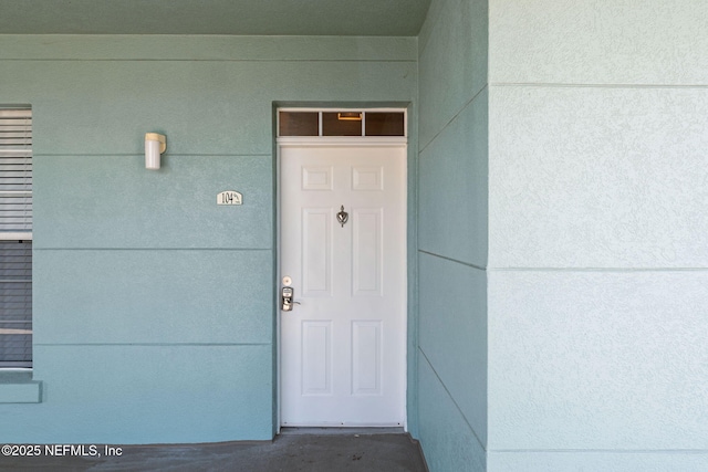 view of doorway to property
